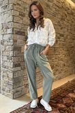 Made in Italy Baby Cord Classic Slim Jogger Soft Khaki /10 